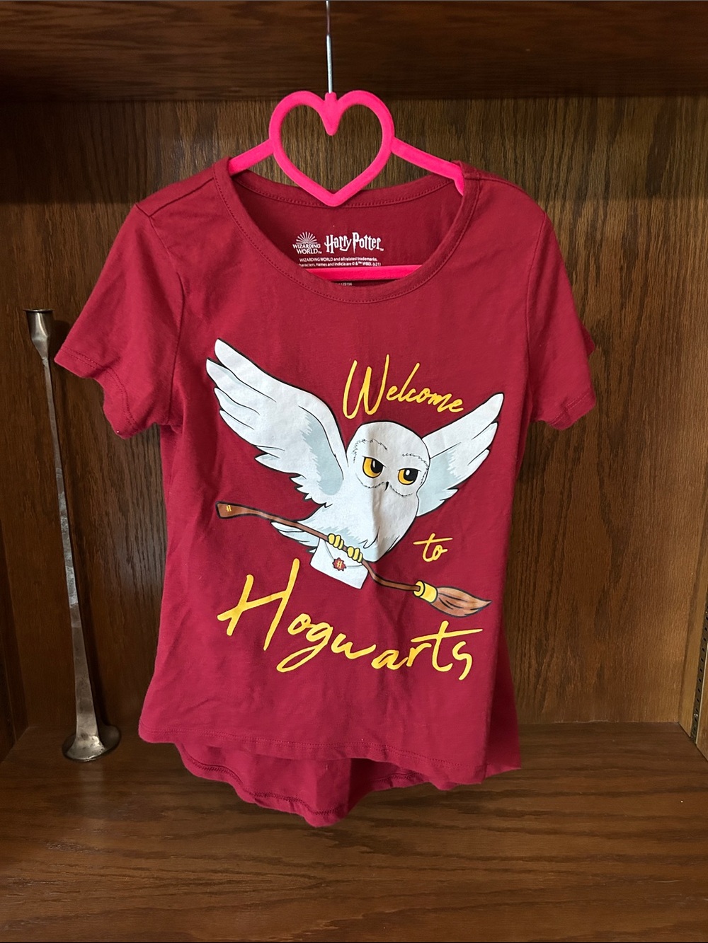 Warner Bros. Kids Red Hogwarts Owl Graphic Tee